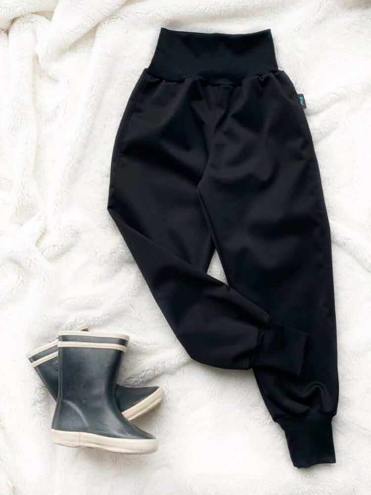 Nohavice softshellové zateplené čierne Kiwi