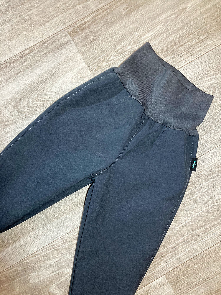 Nohavice softshellové zateplené tmavošedé Kiwi